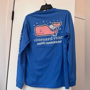 Vineyard Vines NWT Men’s S Happy Hanukkah Long Sleeve Tee